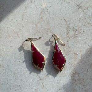 Kendra Scott Gold and Pink Geometric Earrings